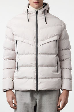 Trendyolmilla Man Gri Regular Fit Sisme Kapusonlu Suya ve Ruzgara Dayan?kl? K?sl?k Mont TMNAW25MO00041  фото 4