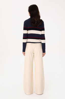 Kad_n Krem Loose Fit Kanvas Pantolon - U.s. polo assn фото 4