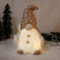 Новогоднее украшение Гном светодиодный 16x8x38 см / B116 /уп 100/ (Девочка) - Галеонтрейд фото 14