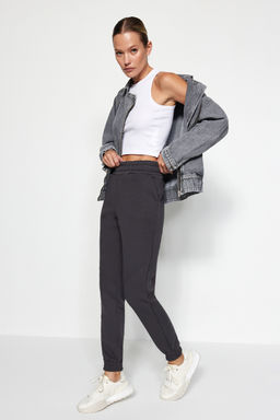Antrasit Basic Jogger Kal?n Ici Polarl? Orme Esofman Alt? Pantolon TWOAW21EA0010