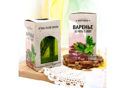 Варенье из Мяты с хвоей баночка 300г в коробочке с магнитиком