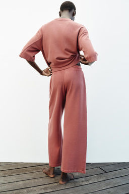 FADED WIDE-LEG TROUSERS - Zara фото 21