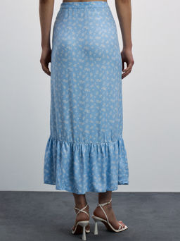 Юбка миди с воланом / Zarina  фото 4