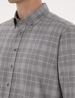 Gri Regular Fit Uzun Kollu G_mlek - Pierre cardin фото 7