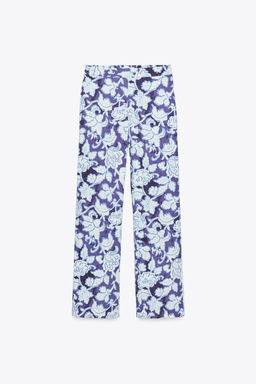 FLORAL PRINT TROUSERS - Zara фото 7