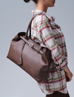 Кожаная сумка Daniela DBR 31375 коричневый какао  фото 8