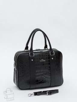 Сумка женская кожаная 2457Y black Polina&Eiterou