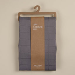 Штора для ванной «Гри Сандре», с люверсами, 180×180 см, полиэстер, коричневая