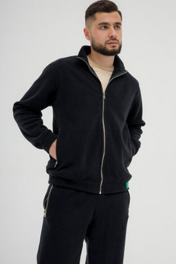 517 Костюм мужской на молнии, флис, черный - Knitka wear фото 7