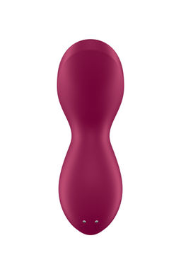 Вибратор с движущимся шариком Satisfyer Exciterrr, силикон, бордовый