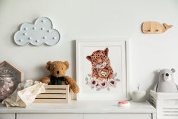 Klart набор для вышивания 8-506 Мать и дитя. Леопарды 17.5 х 19.5 см