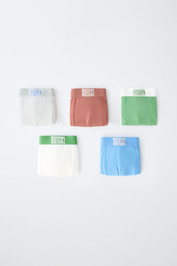6-14 A?OS/ PACK CINCO B?XERS ETIQUETA / Multicolor