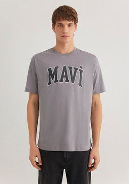 Mavi Logo Bask?l? Gri Tisort фото 4