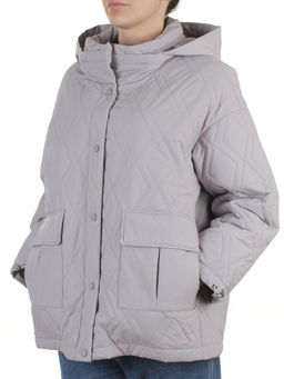 BM4836 LT. GRAY Куртка стеганная демисезонная женская (50 гр. холлофайбер)