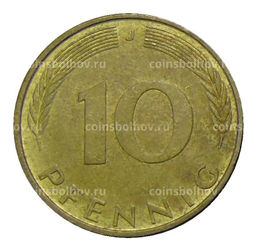Монета 10 пфеннигов 1971 года J Германия