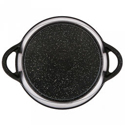 Кастрюля с антипригарным покрытием 3л, д24см "Гранит Induction", h11,5см, s0,4см, литые ручки, стеклянная крышка с пароотводом, форма "Классик волна", подарочная упаковка (Россия) Подходит для всех видов плит, включая индукционную.