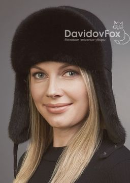 ВИДЕООБЗОР Ушанка норка трикотаж блэк - Davidovfox фото 2