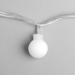 Гирлянда Нить 5 м с насадками Шарики белые, IP20, прозрачная нить, 20 LED, свечение мульти (RG/RB), мигание, 220 В - Luazon lighting фото 3
