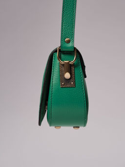 Сумка замшевая на плечо Deboro 30791 зеленая весна