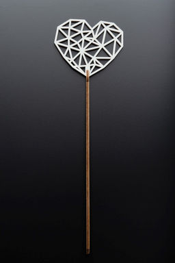 Топпер 5 шт "Сердце" №50, белый, фанера (80*66*4 мм)