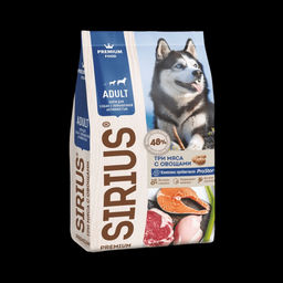 Сухой корм для собак с повышенной активностью, три мяса с овощами 91851/81883