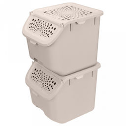 Контейнер для овощей и корнеплодов пластмассовый 7,8л, 27,5х24х24см, светло-бежевый, Phibo (Россия) - Домашняя мода фото 7