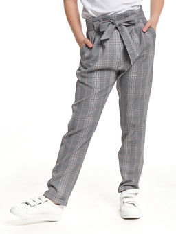 Брюки для девочки в клетку 22-6688 клетка/синий - Mini maxi фото 10