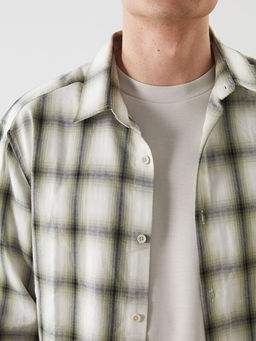 Regular Fit Uzun Kollu Ekose Gabardin Erkek G?mlek