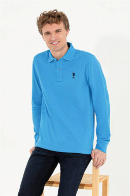 Мужской синий меланжевый свитшот Неожиданная скидка в корзине - U.s. polo assn фото 3