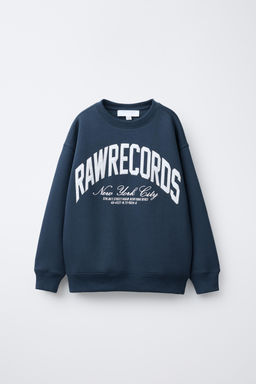 SLOGAN PLUSH SWEATSHIRT