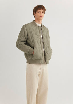 Kapitone Haki Bomber Ceket