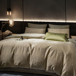 Комплект постельного белья Сатин-Жаккард Тессоро MT001 Евро 4 Наволочки