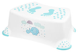 Подставка детская 40*27*14 см, белая с бирюзовым (модель 389)