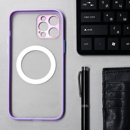 Чехол LuazON для iPhone 12 Pro Max, поддержка MagSafe, с окантовкой, пластиковый,фиолетовый - Luazon home фото 2