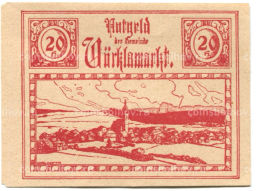 20 геллеров 1920 года Австрия Фёлькермаркт(нотгельд)