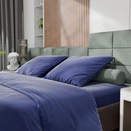 Постельное бельё Этель 2сп Tencel 180*210см, 220*245см, 50*70см-2шт, цвет синий  фото 3
