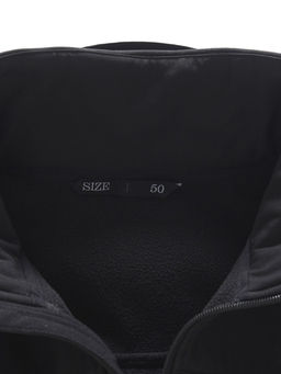 Ветровка мужская софтшелл виндстоппер с капюшоном спортивная черного цвета 9615_1Ch