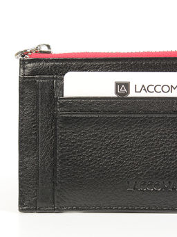 LACCOMA кредитница LA-6999-черный-красный натуральная кожа фото 3