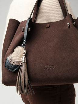 Замшевая сумка с матрешкой Vasilisa DBR 31210 коричневый шоколад фото 10