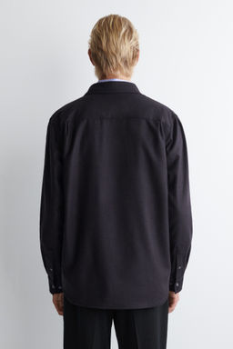 CAMISA DE FRANELA DE LANA RELAXED FIT - H&m фото 5