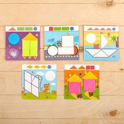 Развивающий набор с пластиковыми фигурами Геометрическая мозайка, в пакете - Iq-zabiaka фото 2