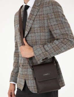 Erkek Kahverengi Deri Omuz _antas_