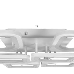 Люстра с ПДУ 59112/8WT, LED, 240 Вт, 3000-6000К, диммер, белый, 55×55×10 см