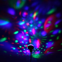 Цена за 2шт. Диско-шар mini "Каледоскоп", LED (красный, зеленый, синий), переходник Micro USB