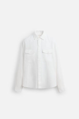 100% LINEN OVERSHIRT - Zara фото 7