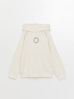Bask?l? Uzun Kollu K?z ?ocuk Sweatshirt ve Tayt - Waikiki фото 2