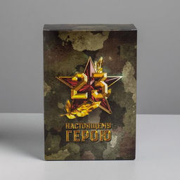 Цена за 2 шт. Коробка подарочная складная, упаковка, С 23 февраля, 16?23?7.5 см