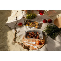 Цена за 2 шт. Формы для выпечки и запекания Доляна, набор 2 шт., 1.04 л, 22.5184.5 см, фольга, серебристые  фото 9