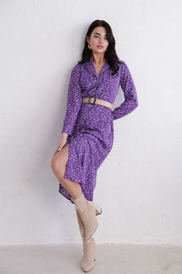 Платье-рубашка с английским воротником принт - Martichelli фото 307