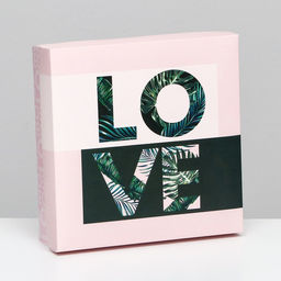Цена за 5 шт. Коробка подарочная складная крышка-дно Love, 23?23?6.5 см